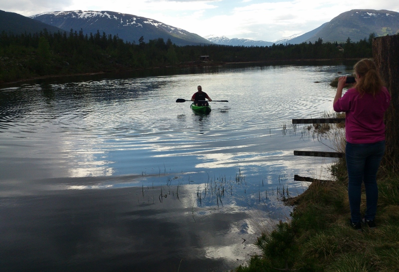kajakk på badevann