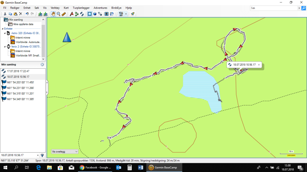 Brukspor Jen og Heidi 18.07.2018